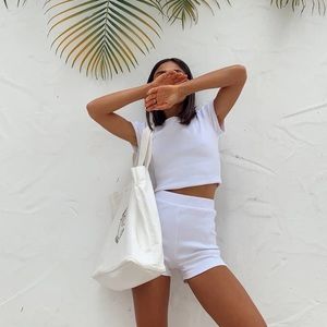 Organic Classic Crop Tee & Bailey Bike Short